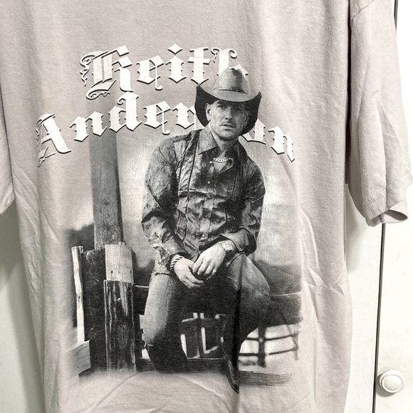 KEITH ANDERSON Light Gray Tour Country Music Band Tshirt Mens Large - Picture 3 of 10